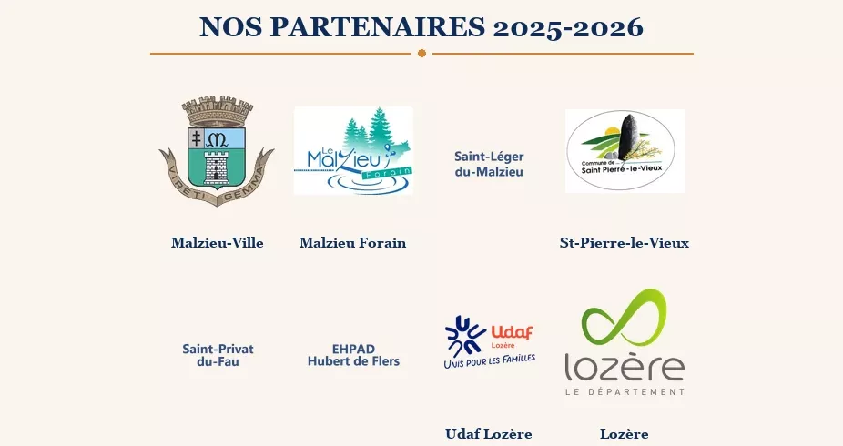 Nos partenaires 2025-2026